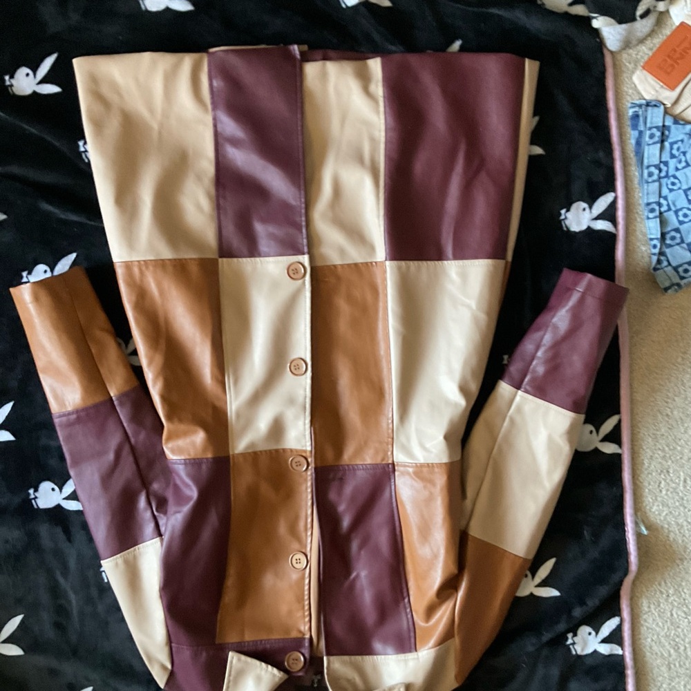 Patchwork Leather Jacket - Picture 2 of 6